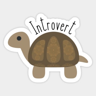 Introvert Tortoise Cute Sticker